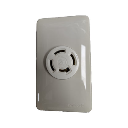 Panasonic 20A Twist Lock Outlet with Plate Cover 3P+E (4P) 250V (ML-3) WF2420 and WNF6254W-8 White