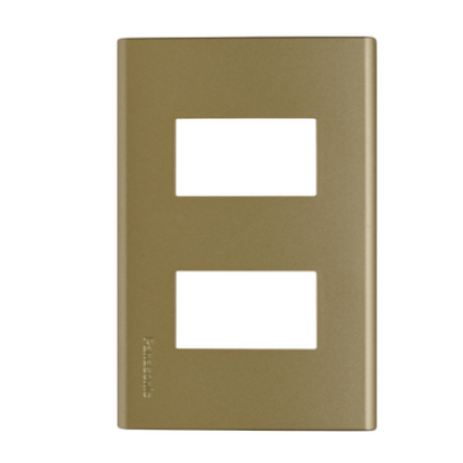 Panasonic 2 Gang Plate Cover Refina Wide Series Metallic Gold WEG6802MY-1