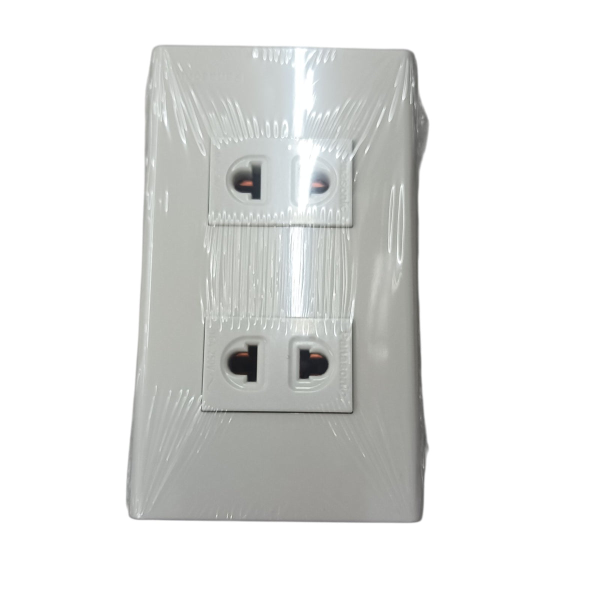 Panasonic 2 Gang Universal Outlet Receptacle Quick Connect Terminal 16A 250V with Plate, 2 Gang Universal Outlet Device Wide Series with Plate, 2 Gang Universal Receptacle Quick Connect Terminal Wide Series with Plate WEG10919-5 x 2Pcs / WEG6802W-1