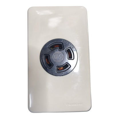 Panasonic 30A Twist Lock Outlet with Plate 3P+E (4P) 250V (NEMA L6) Twistlock Outlet WF2430/WNF6254W-8 Black Electx Electrical Supply