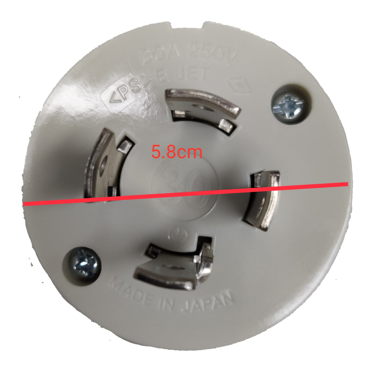 Panasonic 30A Twist Lock Plug 3P+E (4P) 250V Twistlock (NEMA L6) White WF6430 Electx Electrical Supply