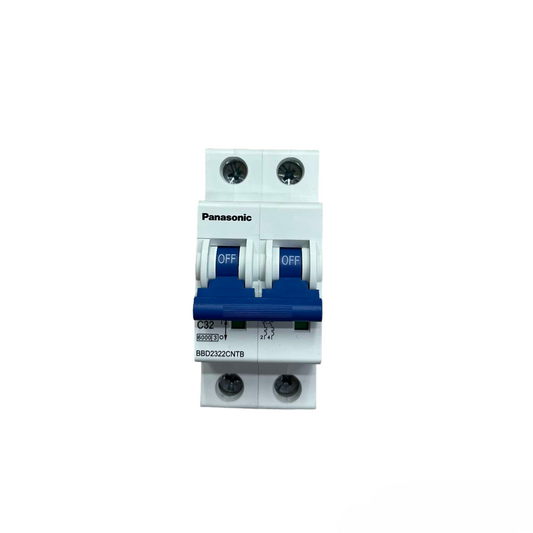 Panasonic 2 pole 220V electrical breaker with switch for reliable circuit protection