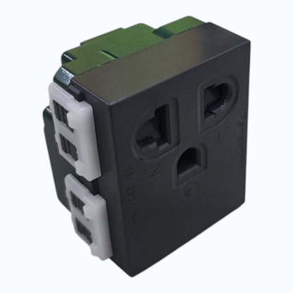 Panasonic  Grounding Universal Outlet with a Safety Shutter 16A, 250V AC WEG1181HK-5 Metallic Gray