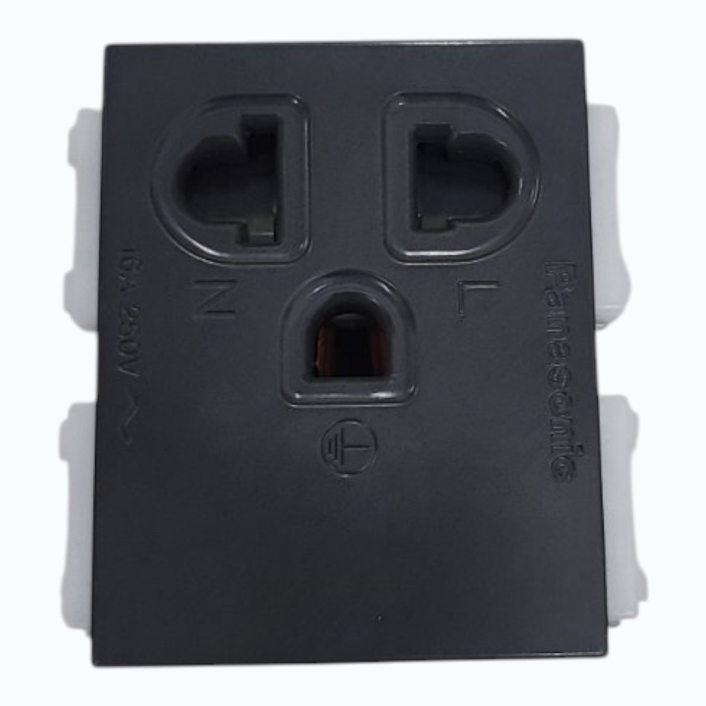 Panasonic  Grounding Universal Outlet with a Safety Shutter 16A, 250V AC WEG1181HK-5 Metallic Gray