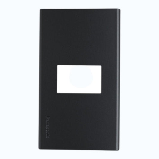 Panasonic Refina Series 1-Gang Plate 1-Device  A-Type Metallic Black