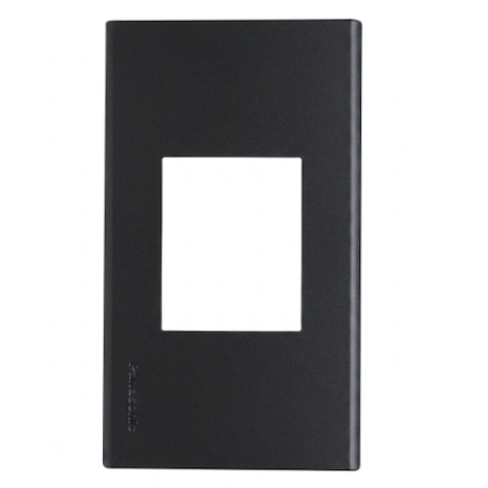 Panasonic Refina Series 1-Gang Plate Center Device  A-Type Metallic Black