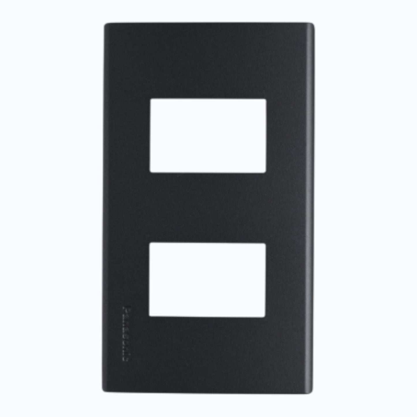 Panasonic Refina Series 2-Gang Plate 2-Device  A-Type Metallic Black