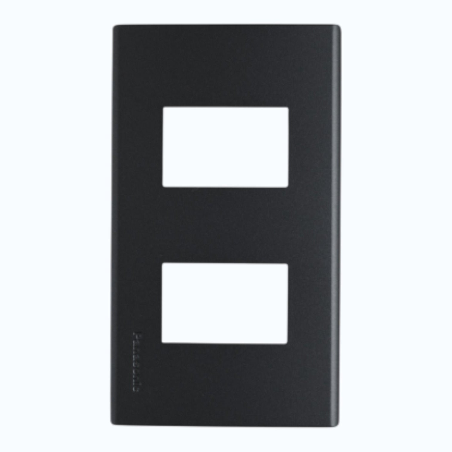 Panasonic Refina Series 2-Gang Plate 2-Device  A-Type Metallic Black