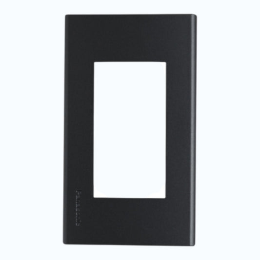 Panasonic Refina Series 3-Gang Plate Cover 3-Device  A-Type Metallic Black