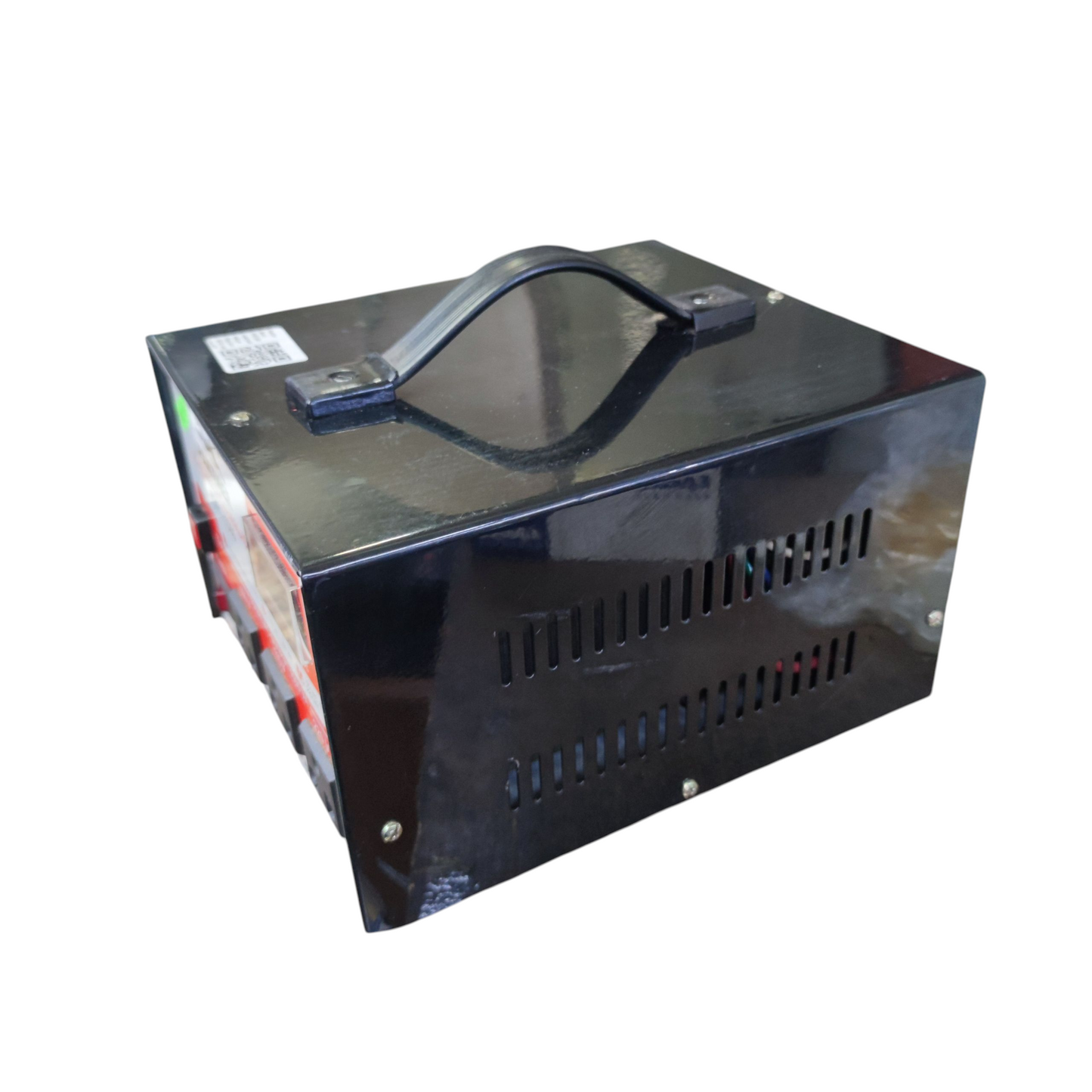 Black battery pack with a handle on a white background Panther 1500W Automatic Voltage Regulator PVR-1500 Input 220V Output 100V 110V 220V Electx Electrical Supply