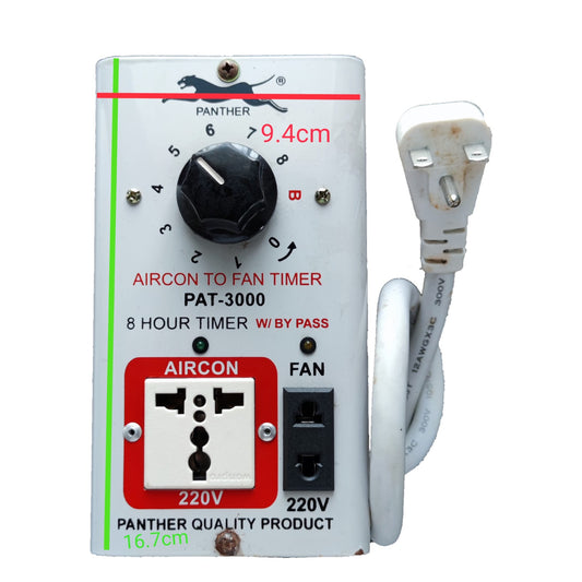 Panther Aircon to Fan Timer PAT-3000 8 Hours Max 3000VA 220V Electx Electrical SUpply