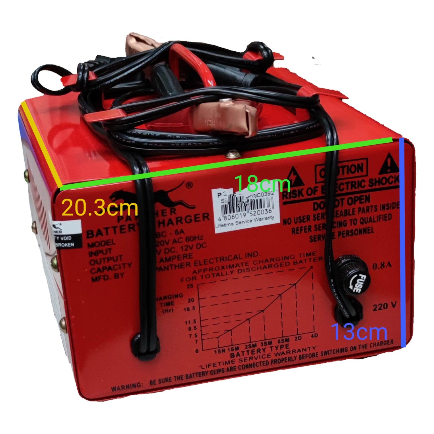 Panther Battery Charger 12A 6V or 12V DC PBC12A For SM1 Batteries or Car Batteries Electx Electrical Supply