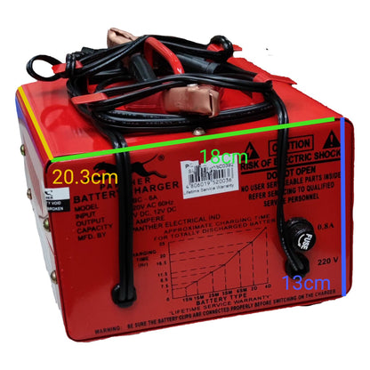 Panther Battery Charger 12A 6V or 12V DC PBC12A For SM1 Batteries or Car Batteries Electx Electrical Supply
