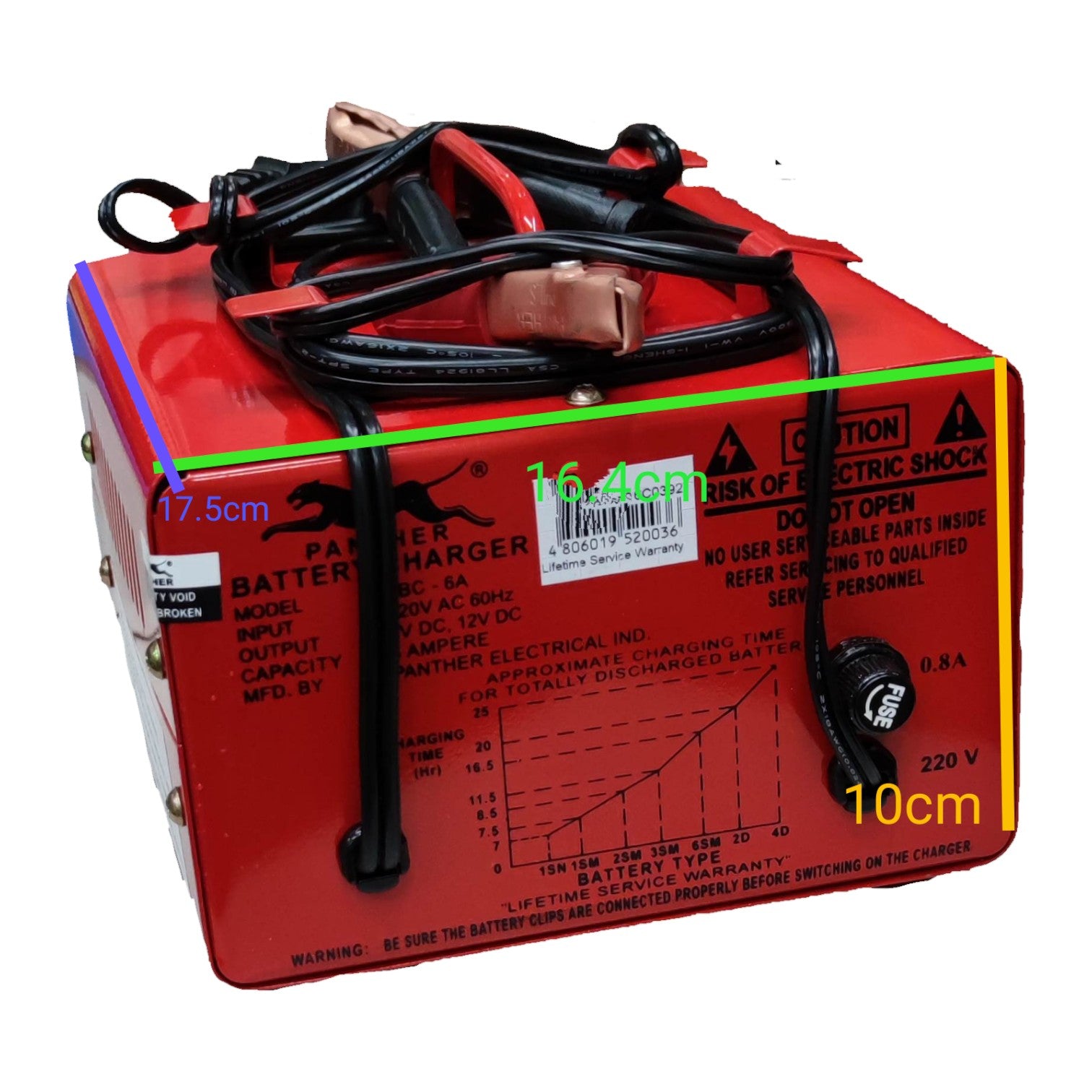 Panther Battery Charger 6A 6V or 12V DC PBC6A For SM1 Batteries or Car Batteries Electx Electrical Supply