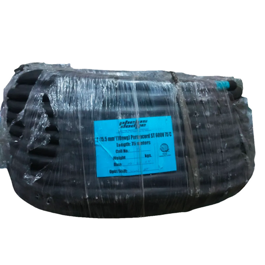 Phelps Dodge royal cord 2 core 5.5mm black electrical wire coil wrapped in plastic