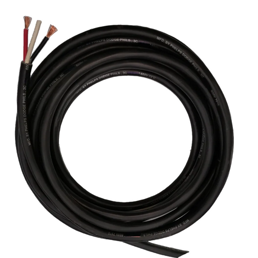 Phelps Dodge 3 core 5.5mm royal cord coiled electrical wire with exposed copper ends