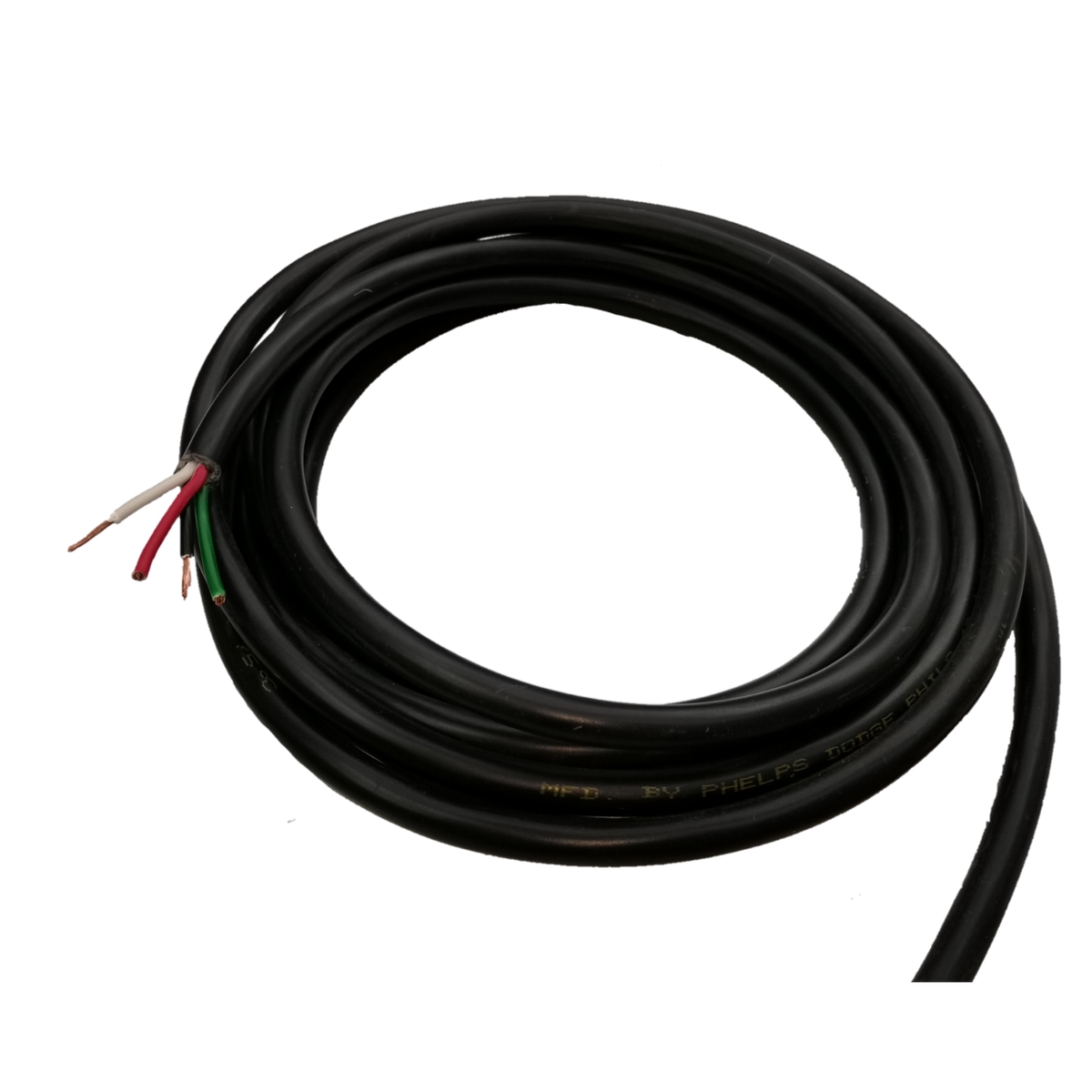 Phelps Dodge Royal Cord AWG 10 4 Core - Per Meter with durable black insulation and color-coded wires