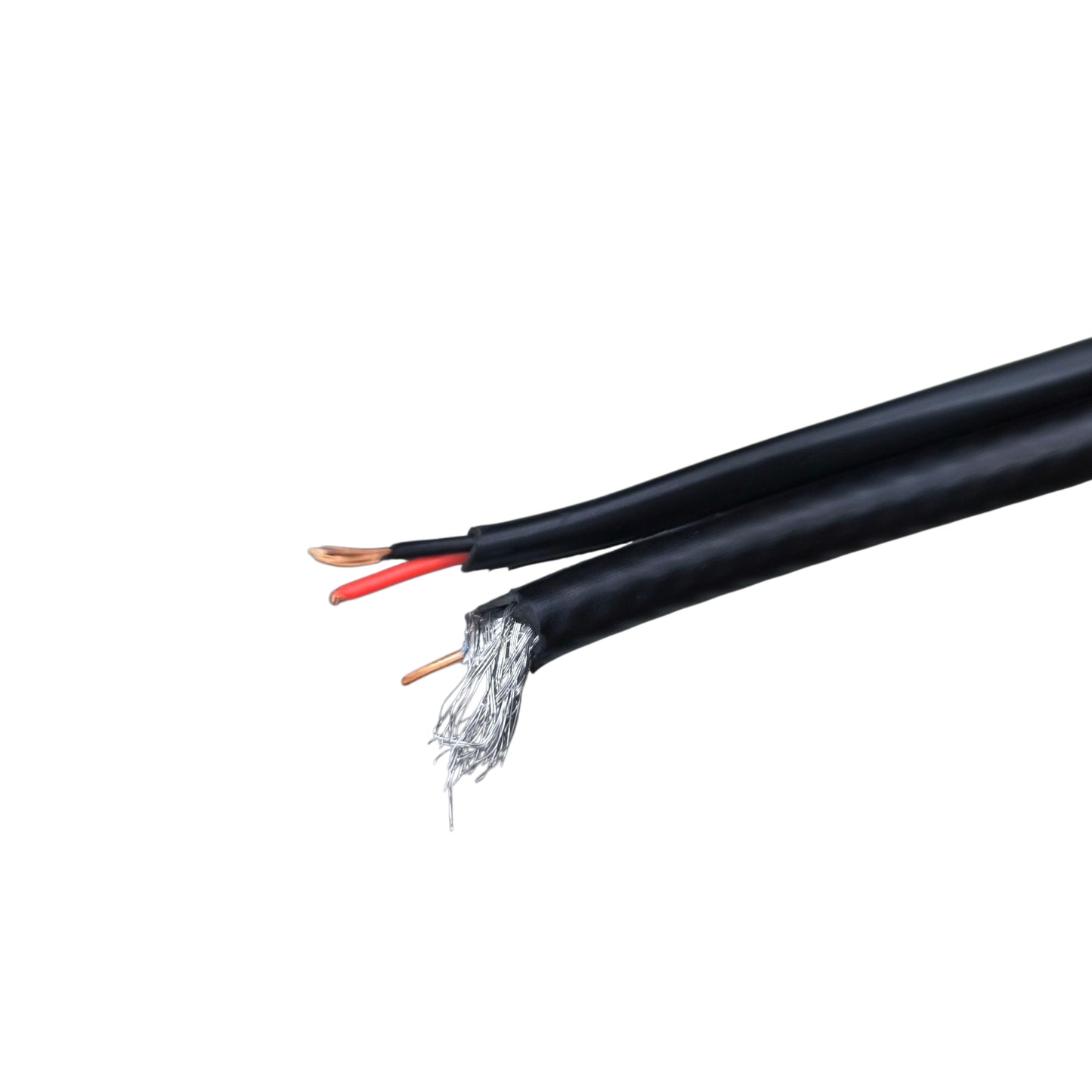 Philflex RG6 Siamese Cable with Power with Positive and Negative Wire For CCTV 1 Meter
