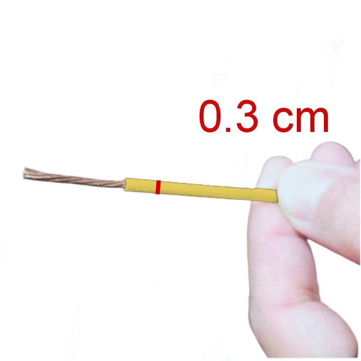 Yellow Philflex 2.0mm THHN AWG 14/7 stranded wire size reference photo