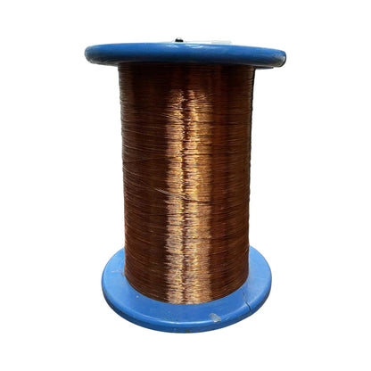 Spool of copper wire on a blue plastic reel against a white background Philflex 200 Grams Magnet Wire AWG 26 Enameled Copper Wire 0.40mm Heavy Formix Approx 165.29 Meters Per Roll Electx Electrical Supply