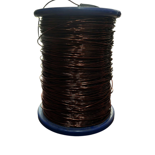 Spool of wire on a white background