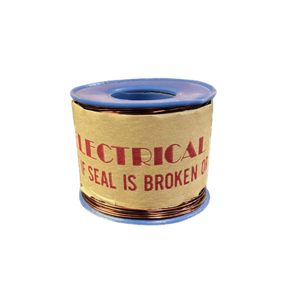 Spool of electrical tape with warning label on a white background