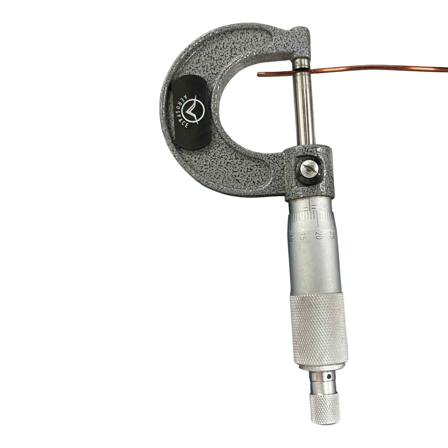 Micrometer caliper on a white background