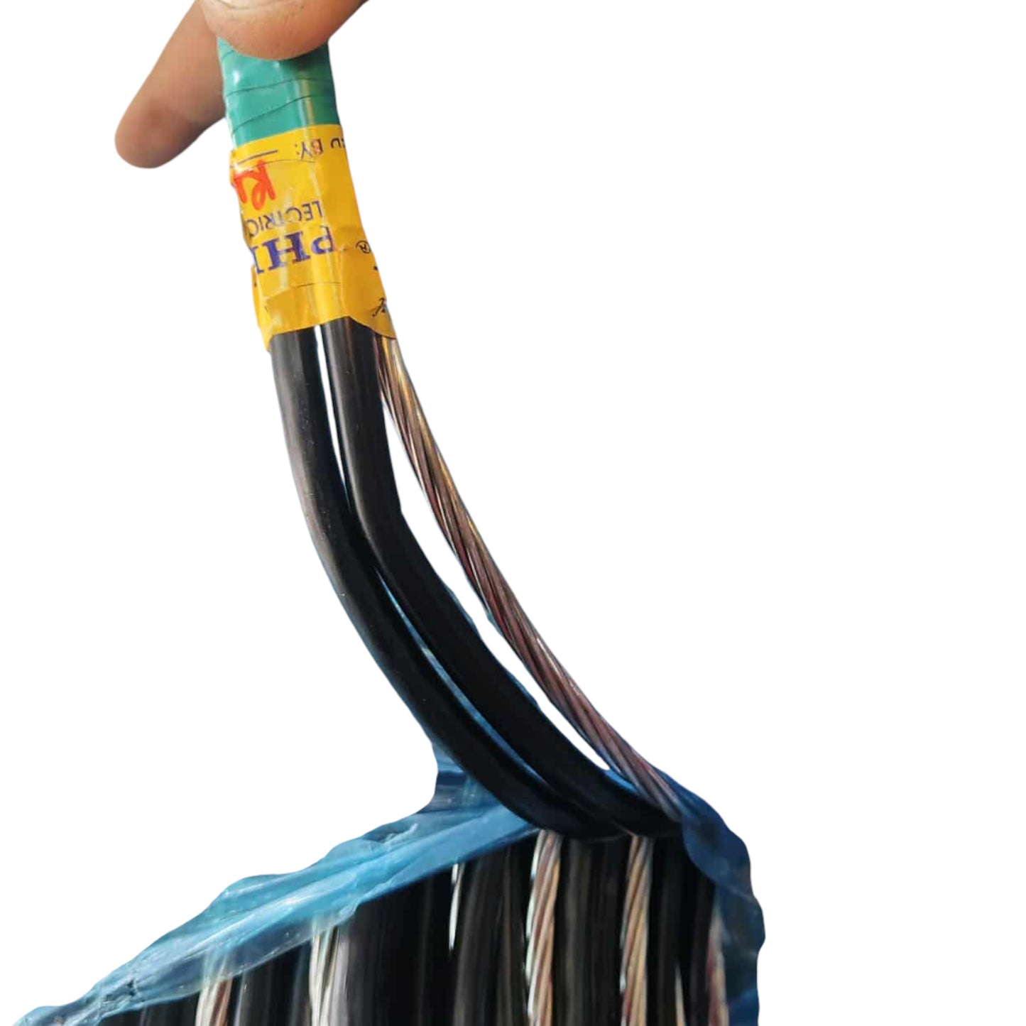 Philflex Service Drop Wire Triplex AWG 6/7 14mm 2 Insulated and 1 Bare 1 Meter