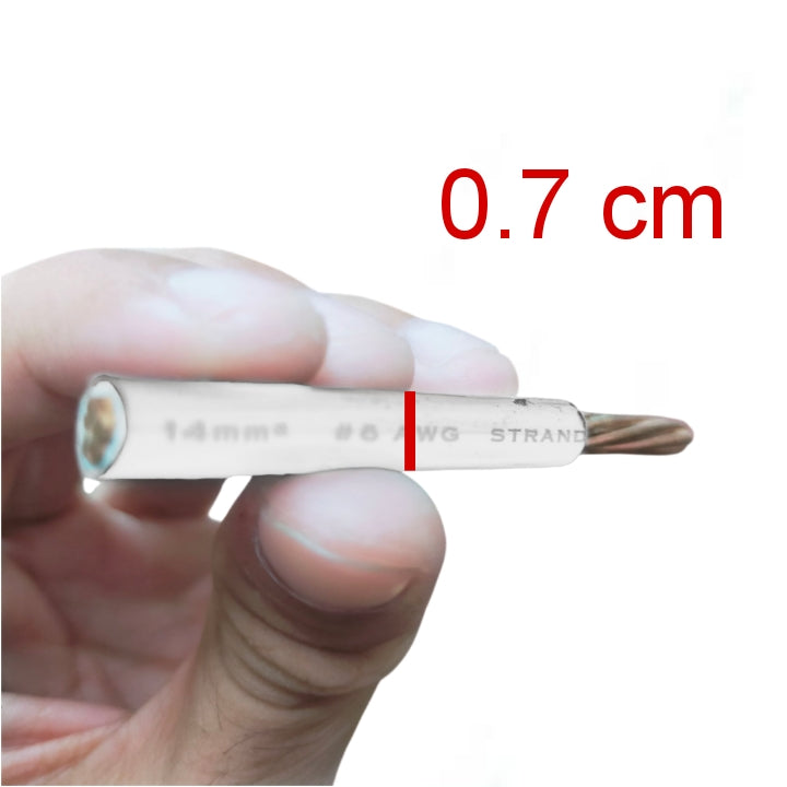 Philflex THHN Wire 14mm AWG 6 Stranded (Per Meter) White Electx Electrical Supply