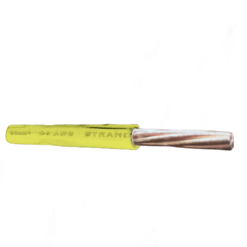 Philflex THHN Wire 14mm AWG 6 Stranded (Per Meter) Yellow Electx Electrical Supply
