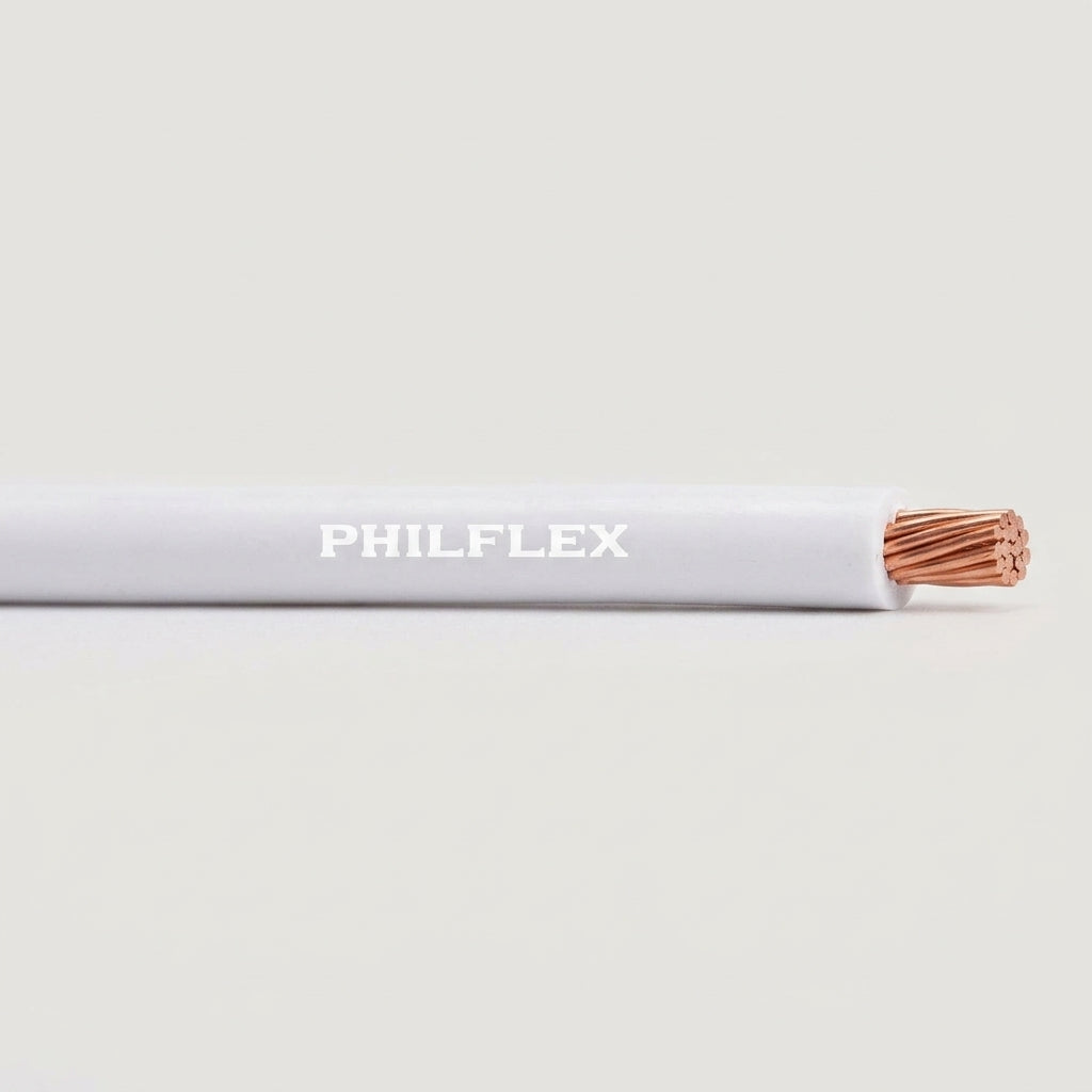 Philflex THW 2.0mm 14/7  150 Meters/Roll PVC Insulated,Thermoplastic Heat, Oil and Moisture Resistant Wire 600V 75° White
