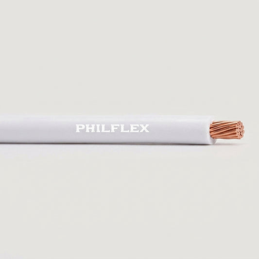 Philflex THW 2.0mm 14/7  150 Meters/Roll PVC Insulated,Thermoplastic Heat, Oil and Moisture Resistant Wire 600V 75° White