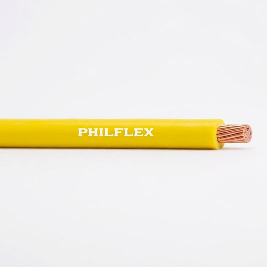 Philflex THW 3.5mm 12/7 150 Meters/Roll PVC Insulated,Thermoplastic Heat, Oil and Moisture Resistant Wire 600V 75° Yellow