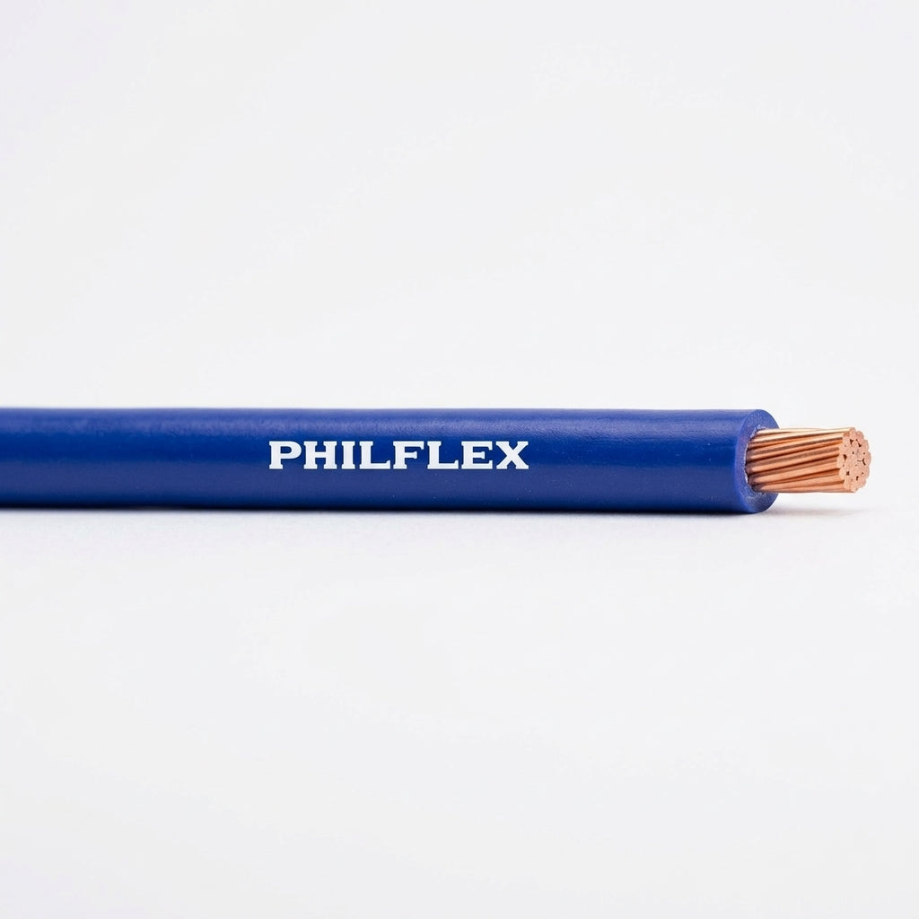 Philflex THW 5.5mm 10/7 150 Meters/Roll PVC Insulated,Thermoplastic Heat, Oil and Moisture Resistant Wire 600V 75° Blue