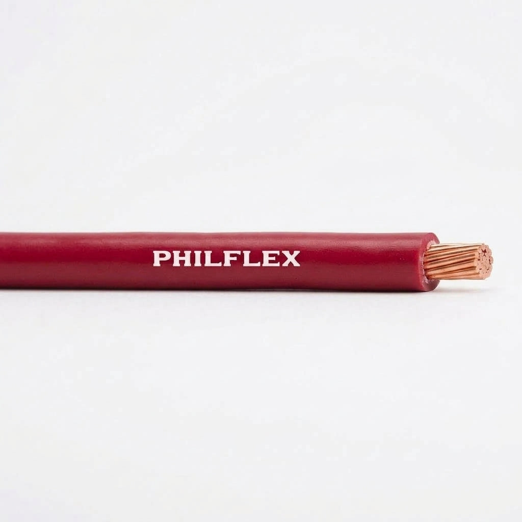 Philflex THW 5.5mm 10/7 150 Meters/Roll PVC Insulated,Thermoplastic Heat, Oil and Moisture Resistant Wire 600V 75° Red