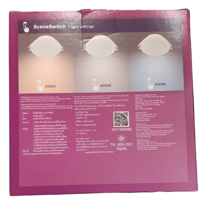Philips 13W LED Downlight 220V Tri Color Meson Scene Switch MESONSSW12513WWH Electx Electrical Supply