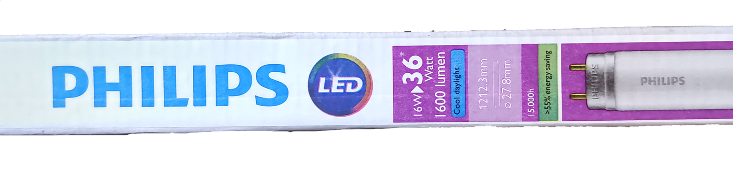 Philips 16W LED Fluorescent Tube Cool Daylight T-8 220V Eco Fit Single Ended