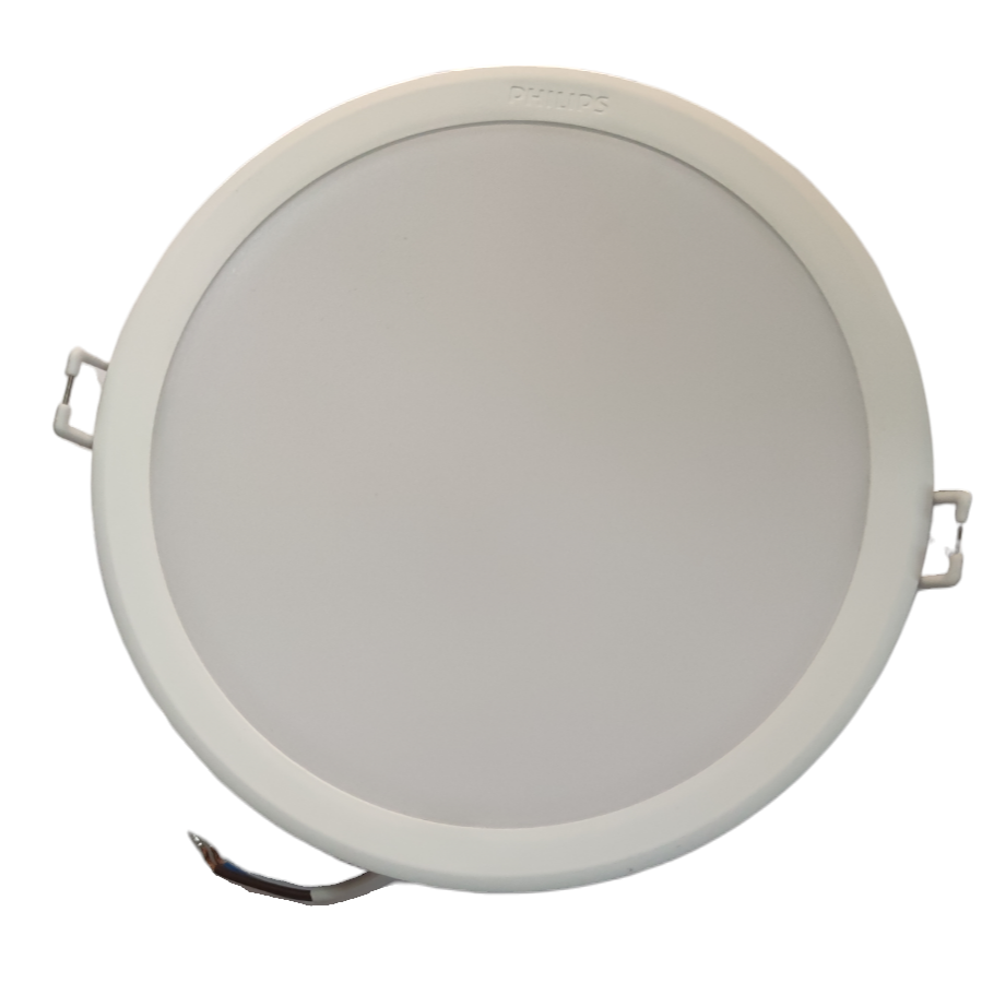 Round recessed ceiling light on a white background