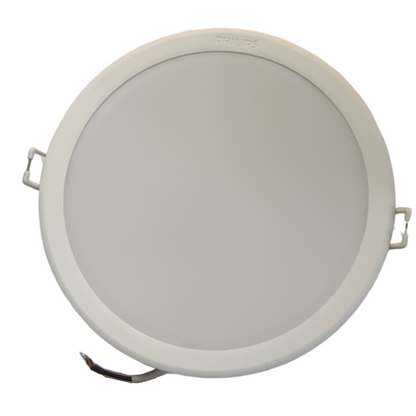 Round recessed ceiling light on a white background
