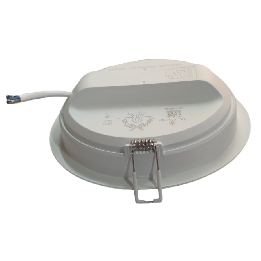 White LED light fixture on a white background