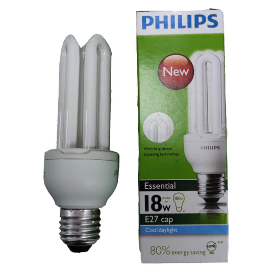 Philips 18W CFL E27 Daylight 6500K 220V Essential 3U bulb