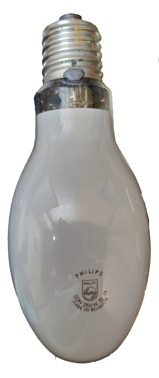 Philips 250W sodium lamp E40 with a classic bulb shape for outdoor lighting solutions