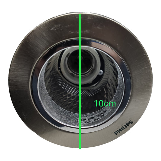 Philips light bulb with measurement scale on a white background