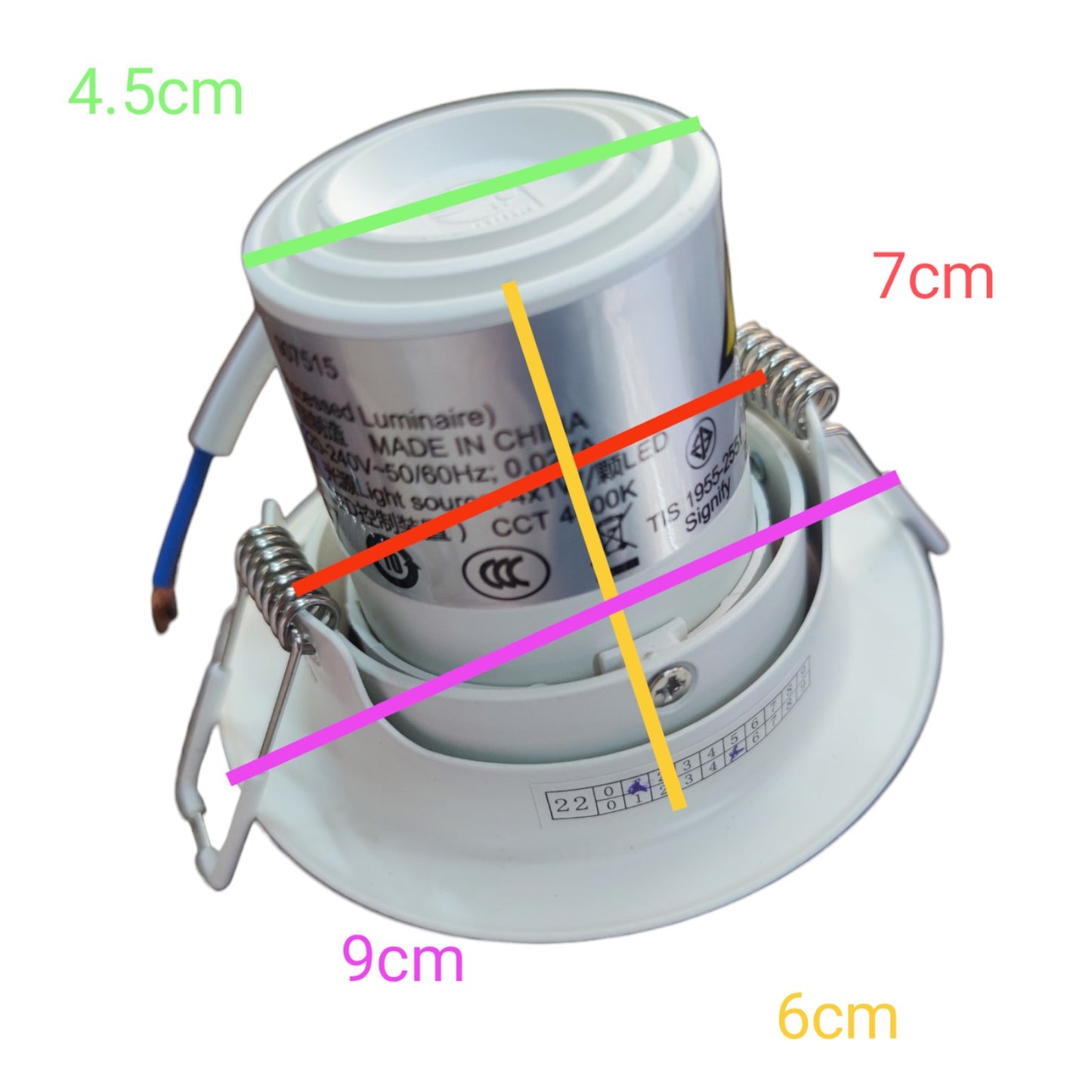 Philips 3W LED Spot Light Downlight 220V Cool White 4000K Pomeron 59774 Swivel type