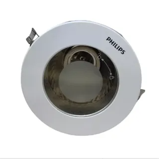Philips 3" Recessed Downlight E27 White Border with Glass Cover