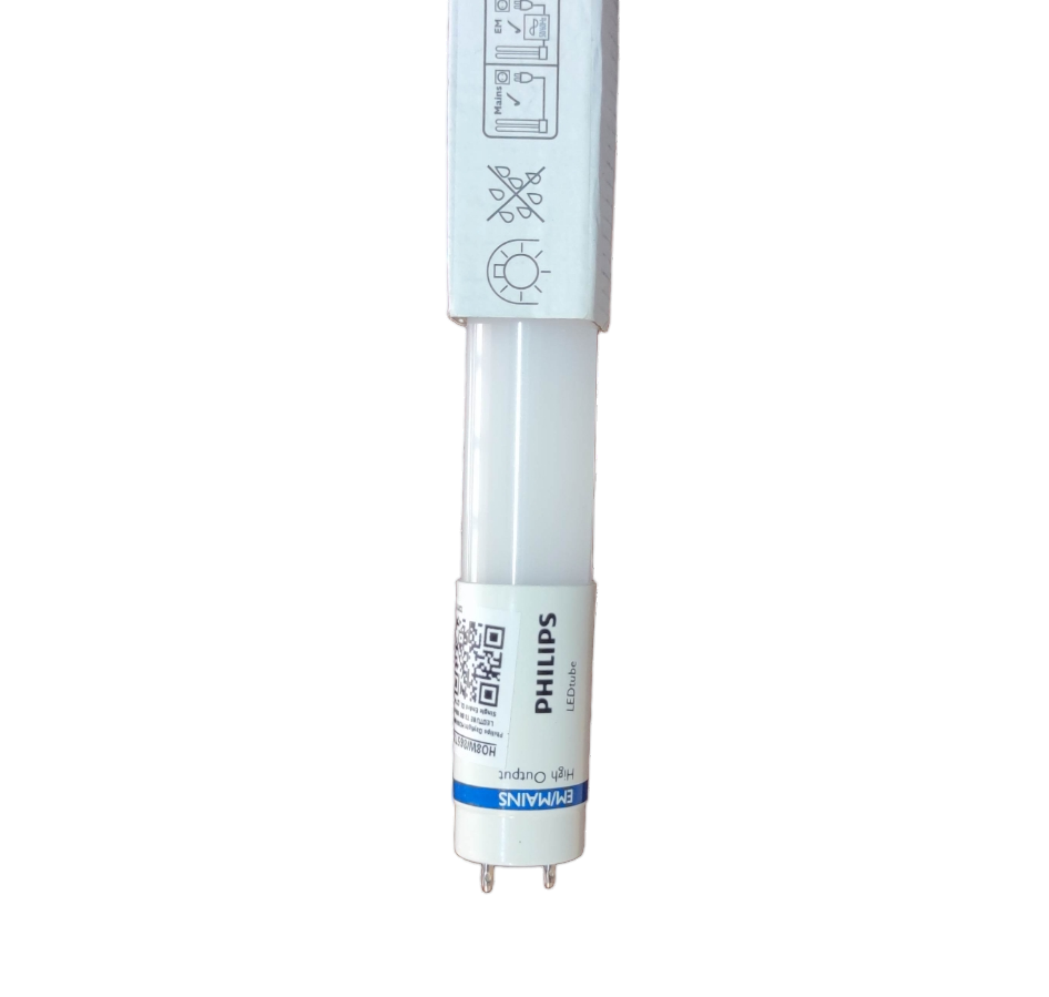 Philips 6500K T8 LED fluorescent replacement bulb with energy-efficient design