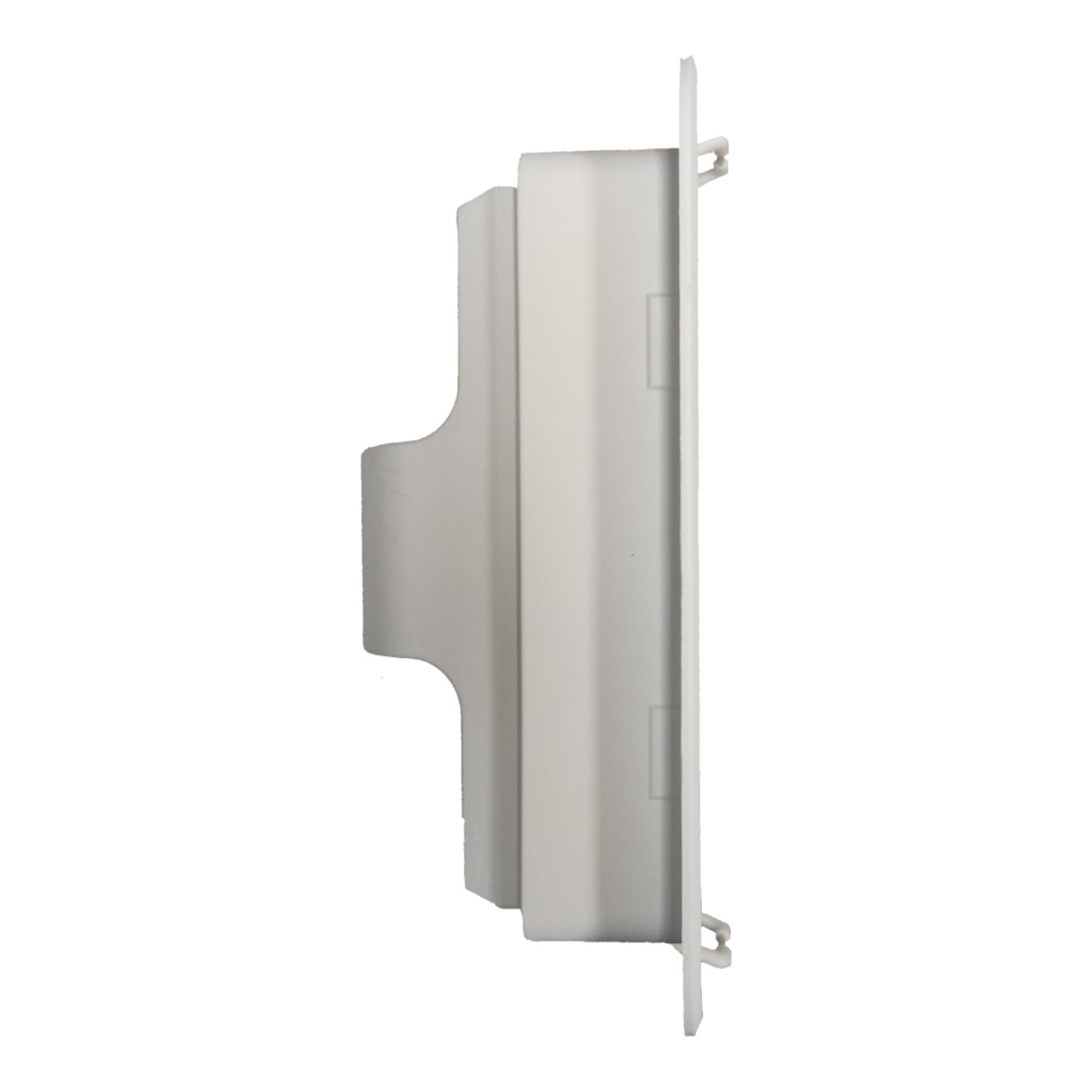 Metallic doorbell cover on a white background