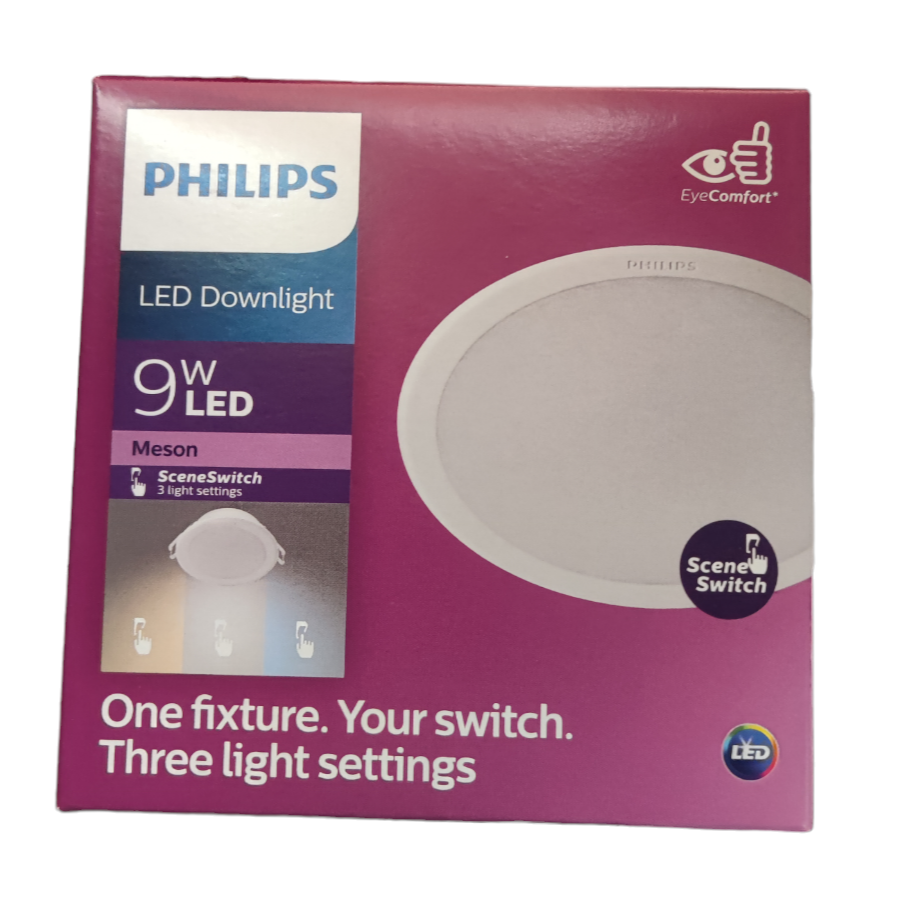 Philips LED Downlight packaging on a white background