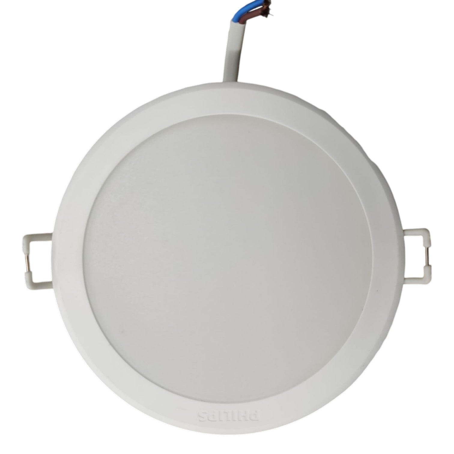 Round recessed ceiling light with visible brand name on a white background