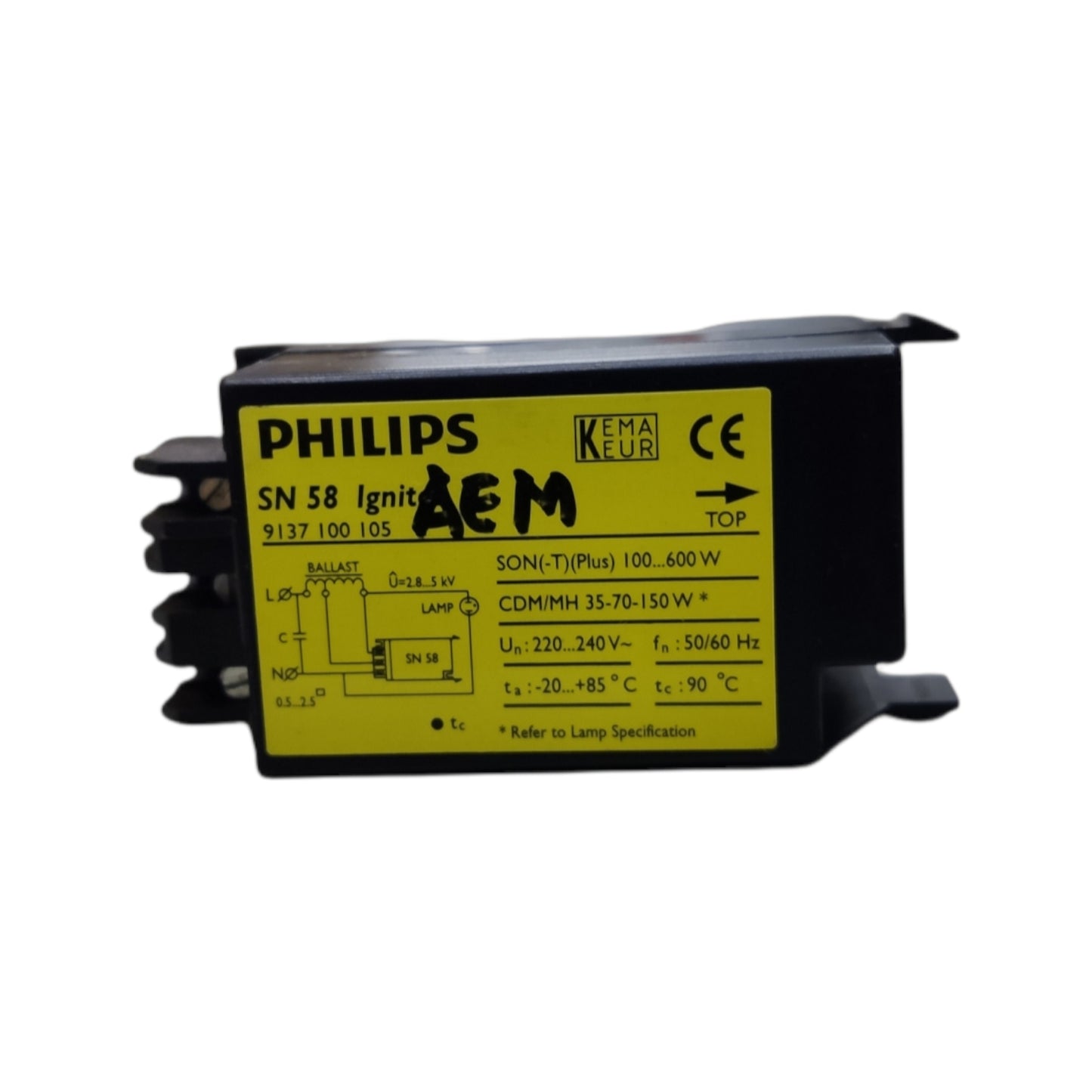 Philips AEM ballast on a white background